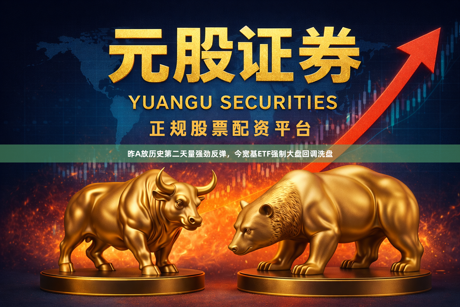 昨A放历史第二天量强劲反弹，今宽基ETF强制大盘回调洗盘